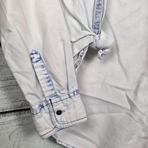 Maurices L Chambray Tencel Button Front Shirt - Picture 4 of 9